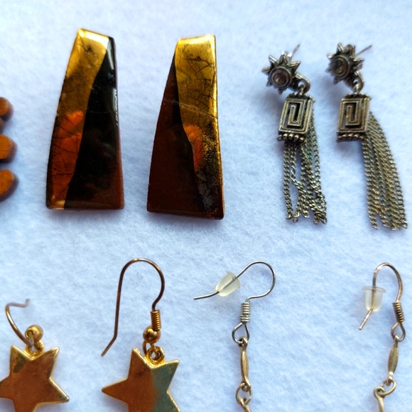 Earrings Bulk Sale Vintage Wholesale Jewelry Lot - 17 Pairs High Quality - Picture 6 of 12